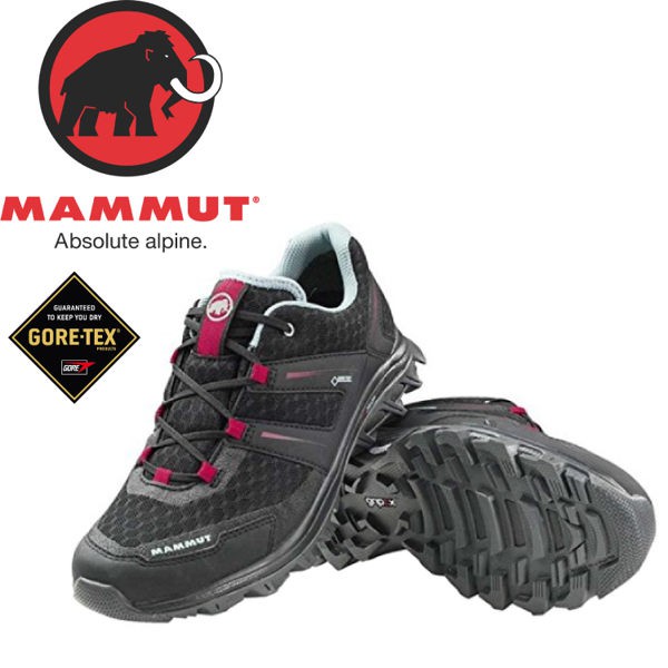 MAMMUT 長毛象 女款 GORE-TEX 登山鞋《 黑/洋紅》/防水/休閒/網布/03050-A044/悠遊山水