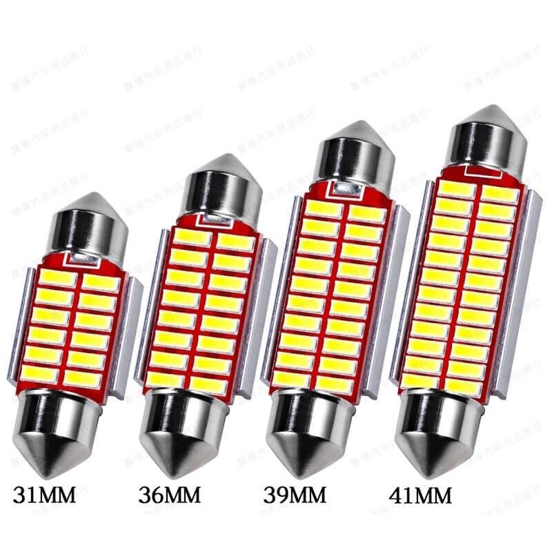 雙尖室內燈 CANBUS 4014 12SMD LED 31MM 36MM 39MM 41MM 室內燈汽車閱讀燈 車內燈