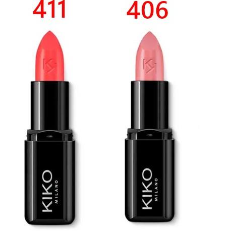 KIKO 豐盈滋潤唇膏 smart fusion lipstick 406 Warm Rose / 411 Coral