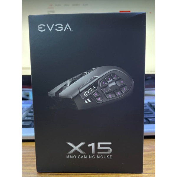 點子電腦☆北投@ EVGA X15 電競滑鼠 有線 12個物理按鈕的多用途MMO面板 全新盒裝品800元