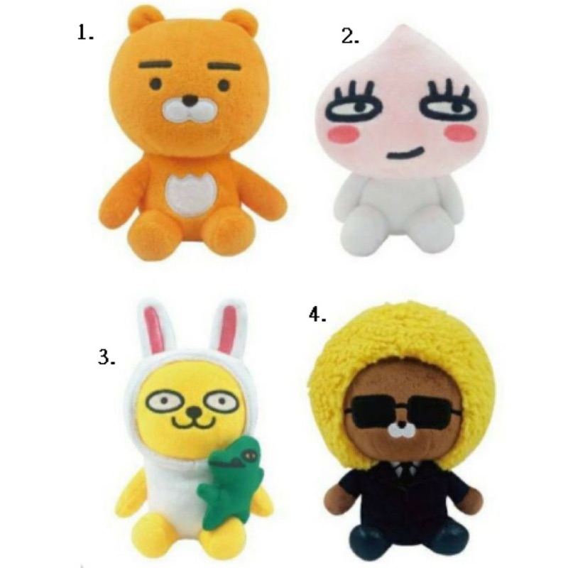 KAKAO FRIENDS 15CM 坐姿款 絨毛 娃娃 玩偶 RYAN APEACH MUZI CON JAY G