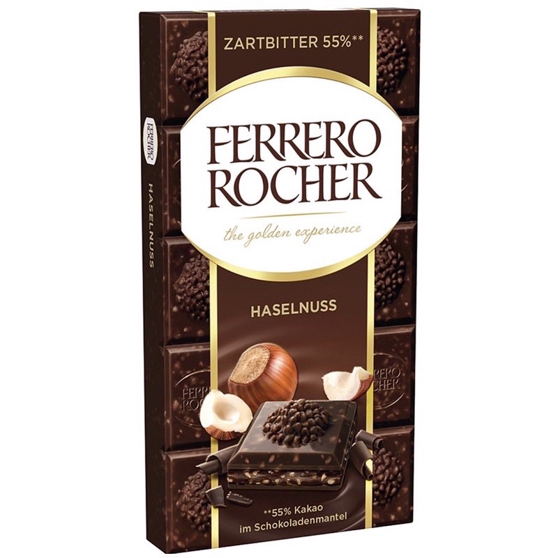 🇺🇸美國帶回🇺🇸義大利Ferrero Rocher 金莎榛果夾餡黑巧克力片巧克力磚 朗莎