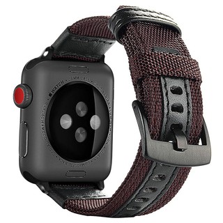 尼龍錶帶 皮革錶帶 適用於 Apple Watch 38 42mm 40 44mm 蘋果錶帶 不銹鋼搭扣 帆布錶帶