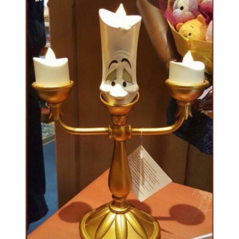 香港迪士尼 美女與野獸 蠟燭 燭台 LED夜燈 現貨在台