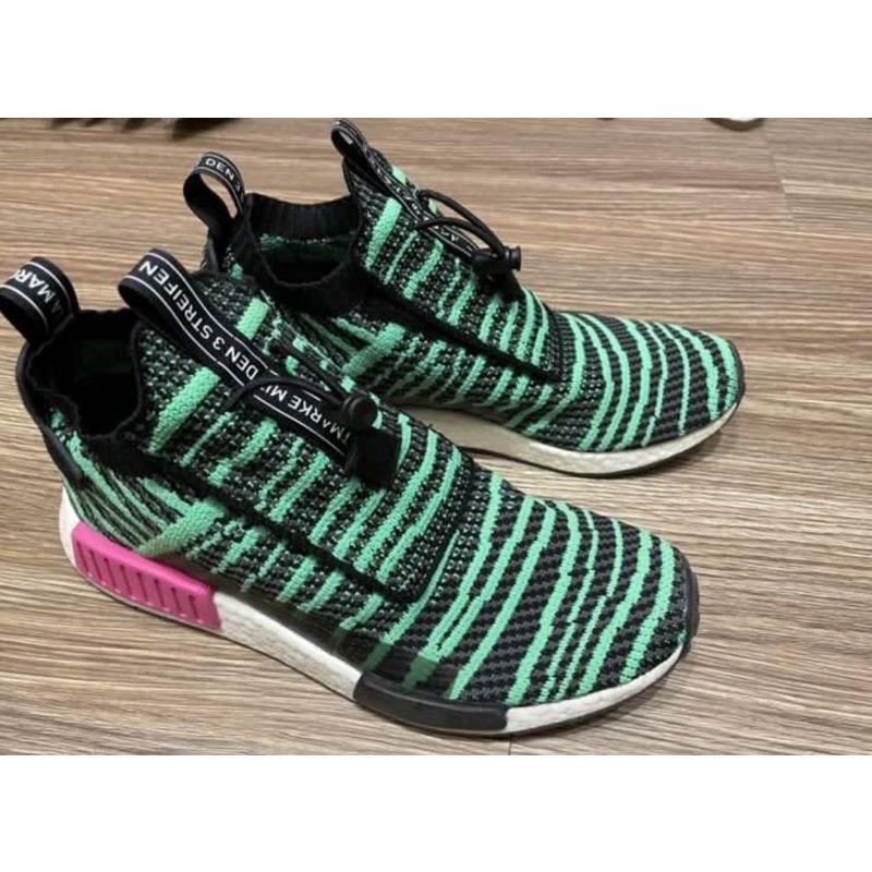 （9.5成新）日本限定 稀有款adidas NMD_TS1 Primeknit 綠色 慢跑鞋