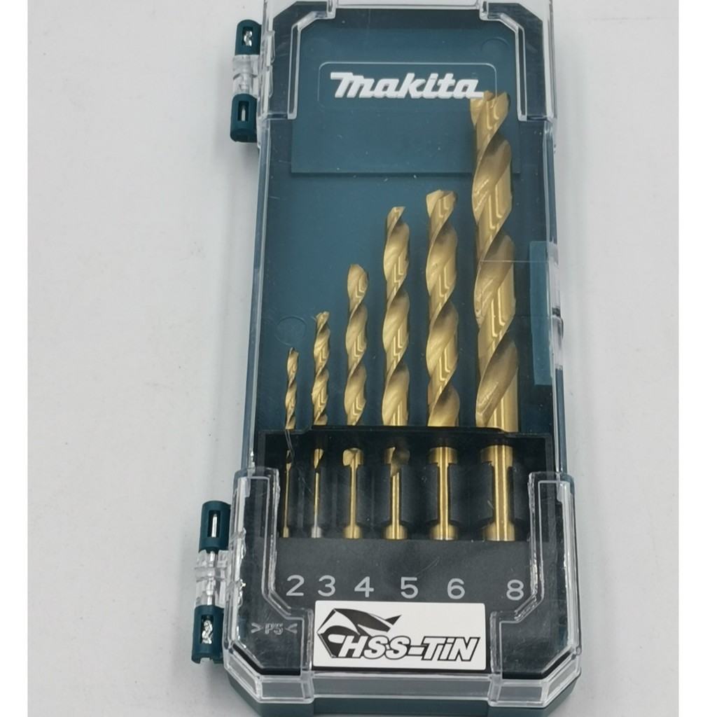 "台南工具好事多" 全新 MAKITA 牧田 D-72833 HSS-TiN 金屬鑽頭 六件組 直柄 電鑽 鑽頭 鑽尾