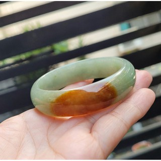 嗨，寶貝銀飾珠寶* 翡翠飾品☆保證緬甸玉A貨 冰種帶蜜糖黃 黃翡 紅翡油青手鐲(環)☆玉石 翡翠