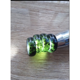 天然玉石臺灣墨綠玉墨玉蛇紋石戒指指環有磁性招財旺財珠寶玉石首飾飾品內徑約16.3-20mm
