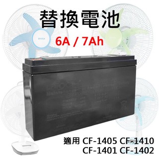 KINYO 耐嘉 14吋 充電式風扇-替換電池 CF-1401/CF-1402/CF-1405/CF-1410 鉛酸電池