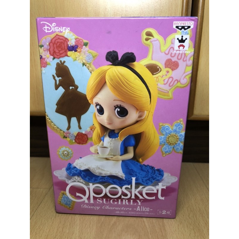 日版 Q-POSKET 迪士尼 愛麗絲 下午茶 Q posket 標準盒 公仔