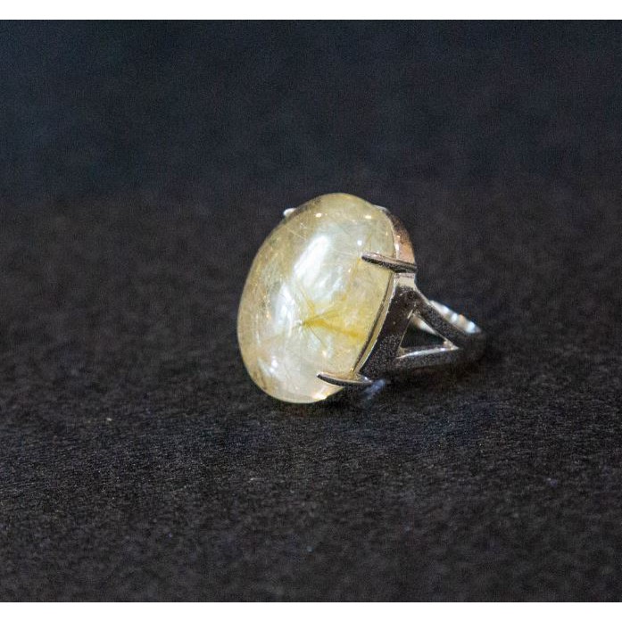 鈦晶 大蛋面銀戒 戒指 飾品 水晶  珠寶