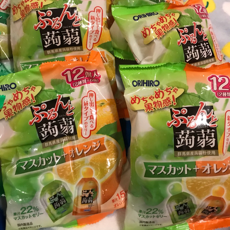 💕現貨💕日本帶回蒟蒻果凍，ORIHIRO ，白葡萄+柳丁