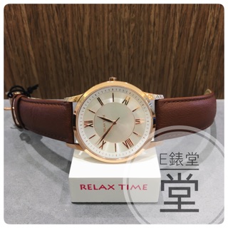 可議價!!!RELAX TIME 學院風格 情侶對錶-大(RT-58-16M)部落客推薦款 咖啡玫瑰金 42mm