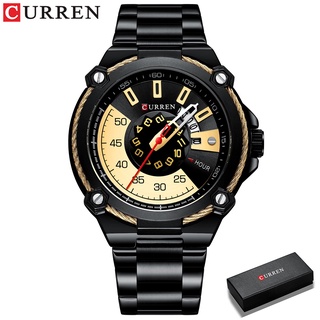 CURREN 男士手錶 新款不鏽鋼石英 日曆防水 8345