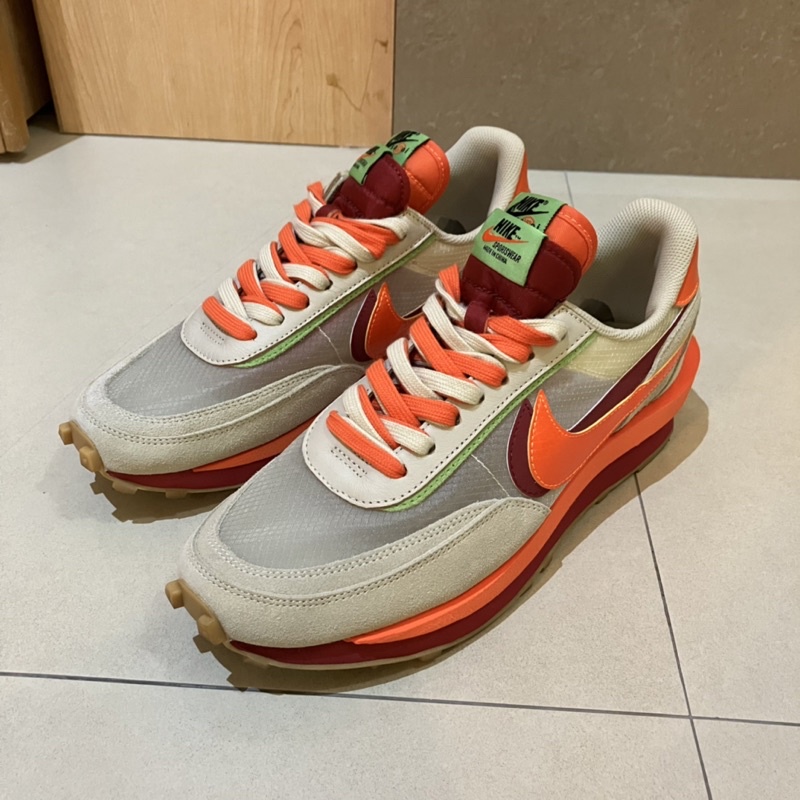 NIKE SACAI CLOT LDWAFFLE DH1347-100 冠希 倒勾 CORTEZ VAPORWAFFLE