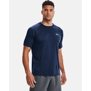 【鞋家】 男 UnderArmour UA Velocity 排汗 運動 休閒 短T 深藍 1327965-408