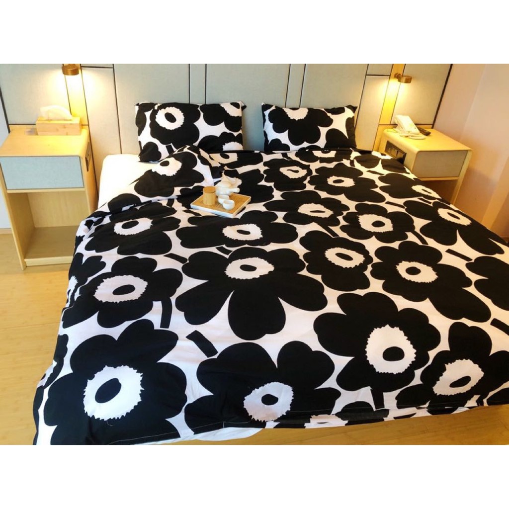 限量現貨 Marimekko 訂製款同花色花朵被套組寢具被套芬蘭北歐全棉床組罌粟花印花被套枕套 蝦皮購物