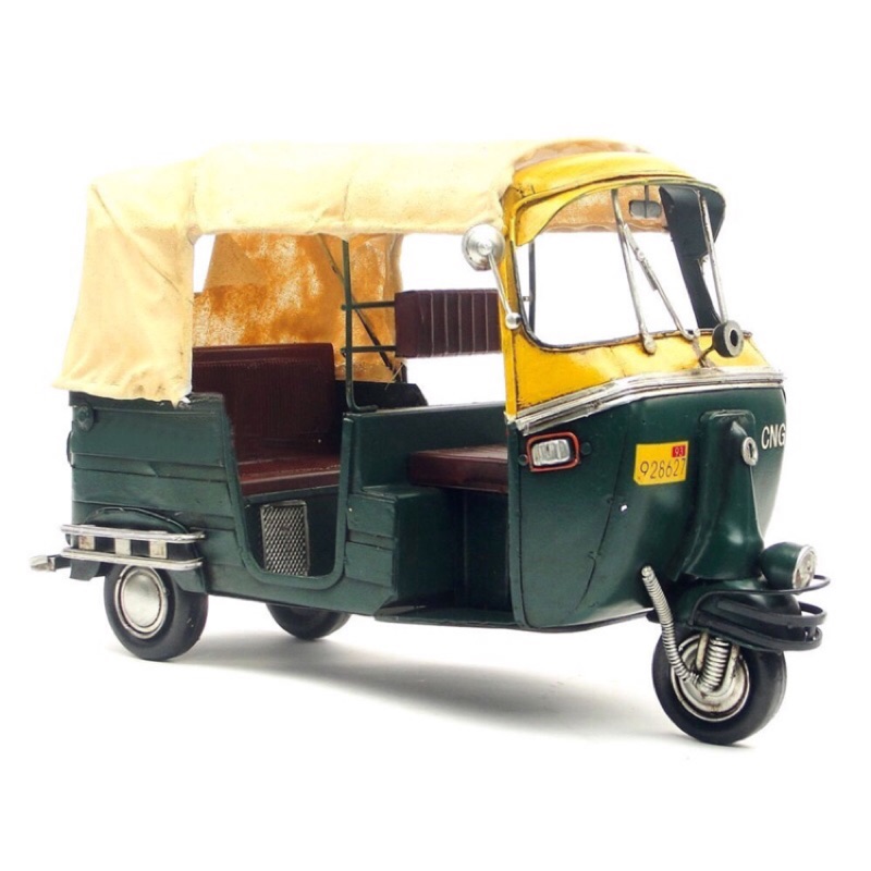 【台灣發貨】【ABS安伯家】1948年Vespa 比雅久計程車 三輪車 噹噹車 嘟嘟車 模型