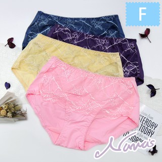 【露娜斯Nunas】水晶花境 FREE 舒適中腰女內褲 P8002 粉/深藍/黃/紫