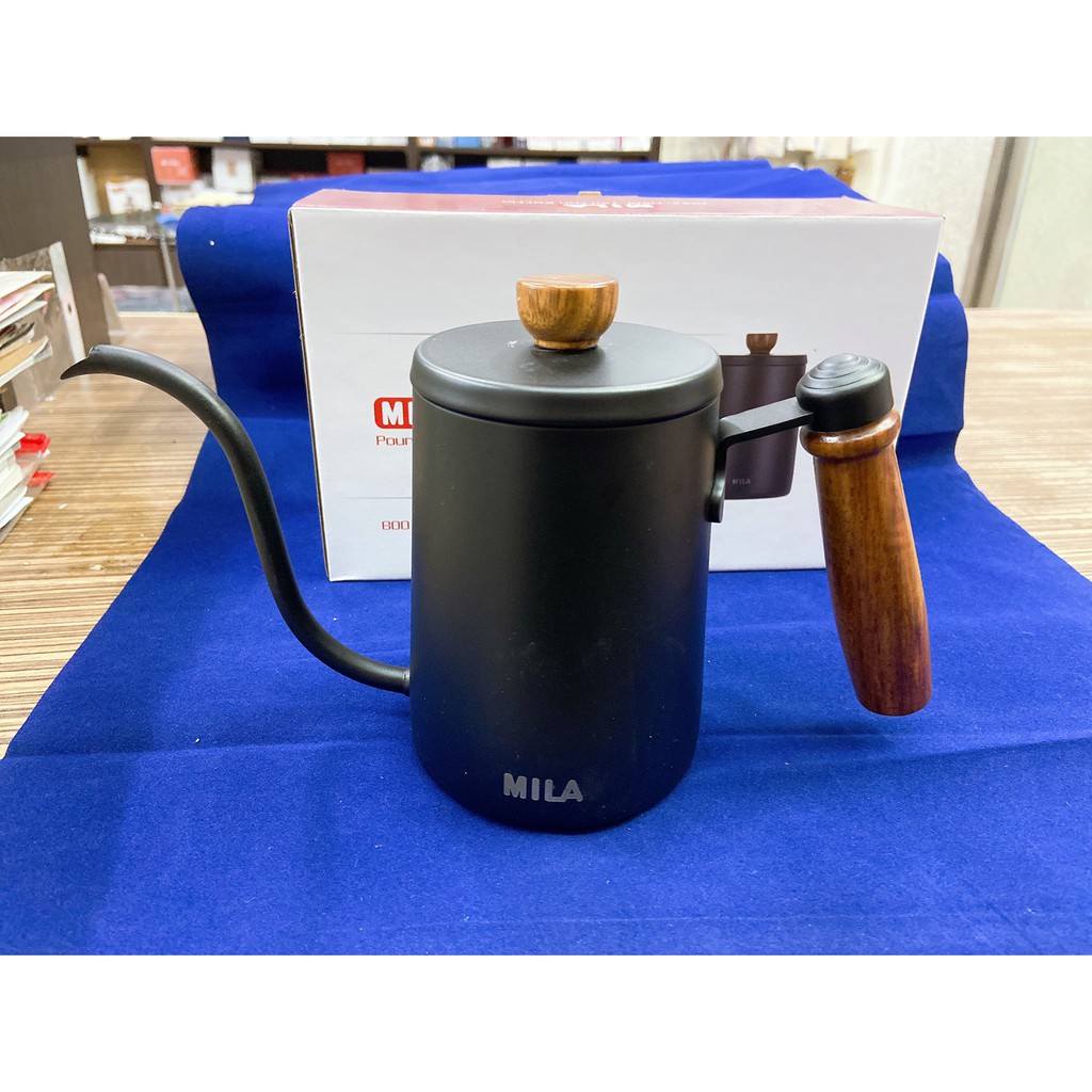 手沖壺  350ml / 600ml 高品質 公司貨 (MILA黑色木柄鶴嘴細口壺) (喬尼亞不鏽鋼木柄細口壺)