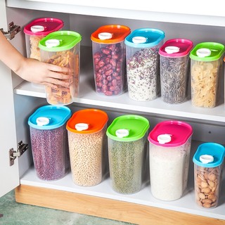 開蓋式 密封罐 廚房五穀糧雜儲物罐 食品分類收納桶
