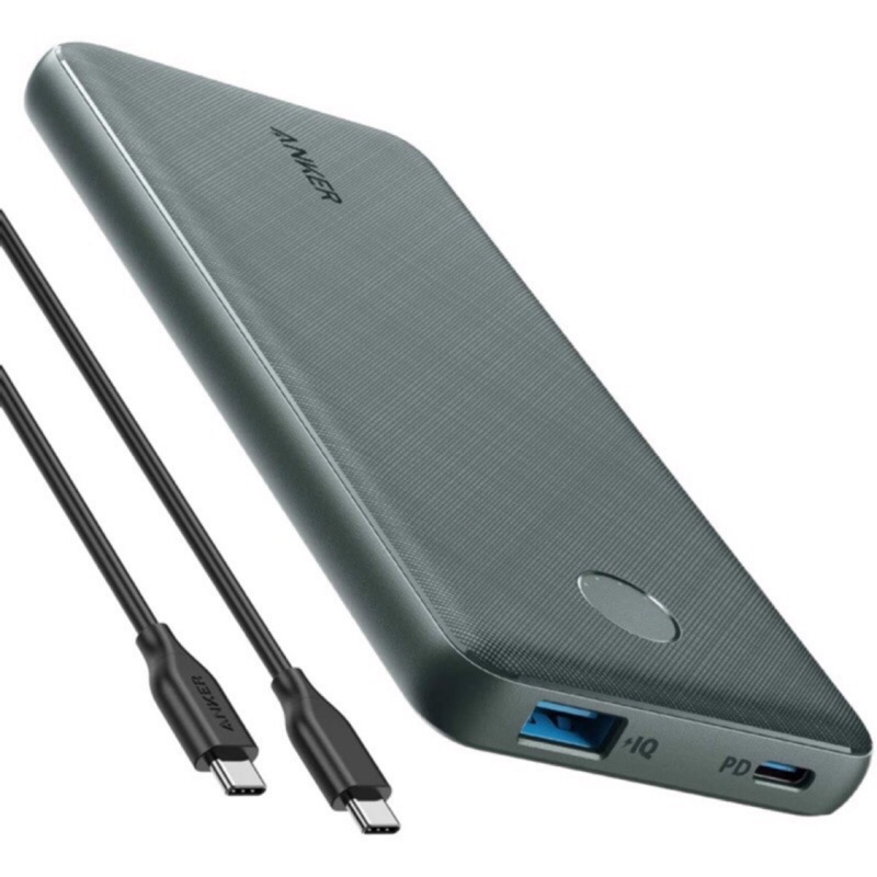 Anker 行動電源10000mAh PD 雙口高速行充USBC 18W雙向快充 附USB C to C充電線 蝦皮購物