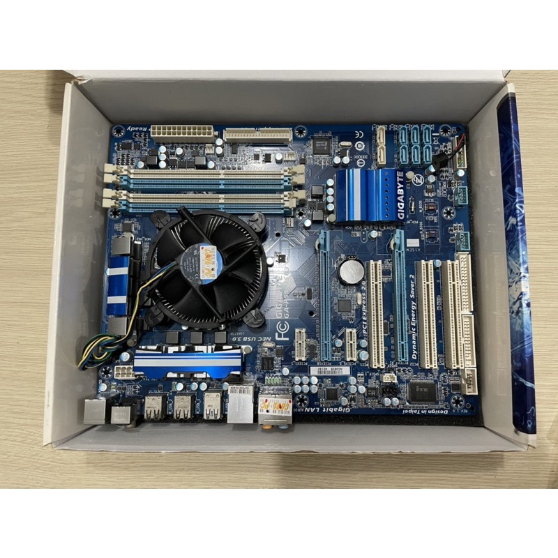 中古-技嘉GIGABYTE P55-USB3 + CPU I5-750