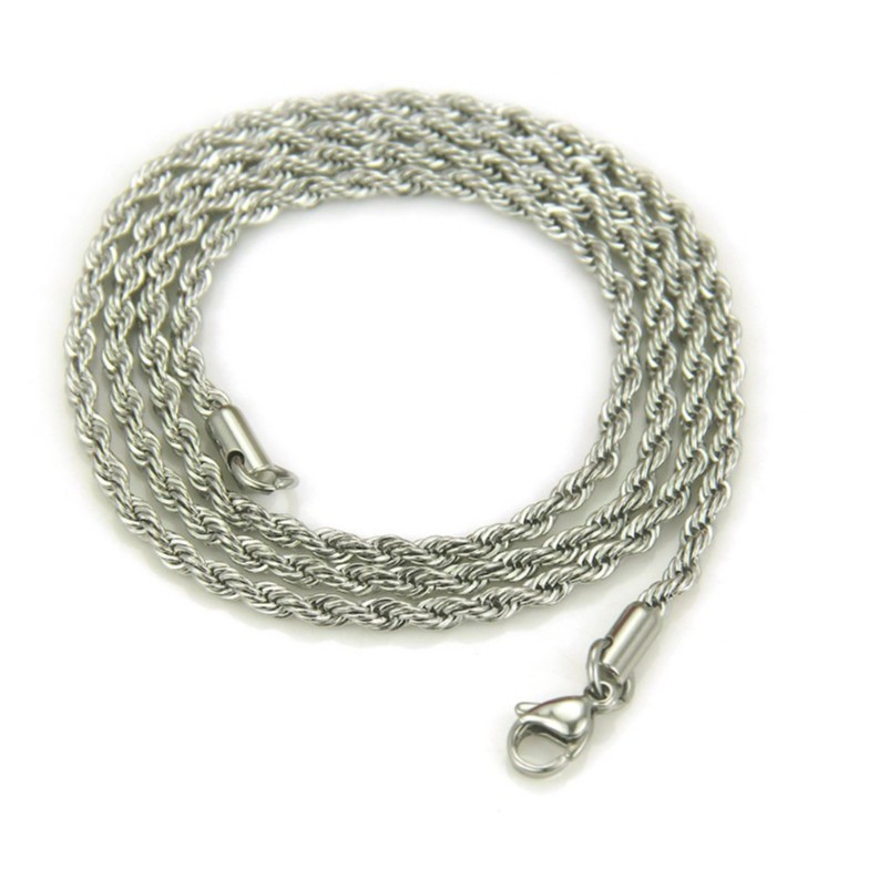 成人鎖骨鍊 鈦鋼耐用銀色小麻花 短款麻花項鍊 開運細麻花捲曲合金 銀麻花短項鍊 仿純銀 可當兒童幼童飾品