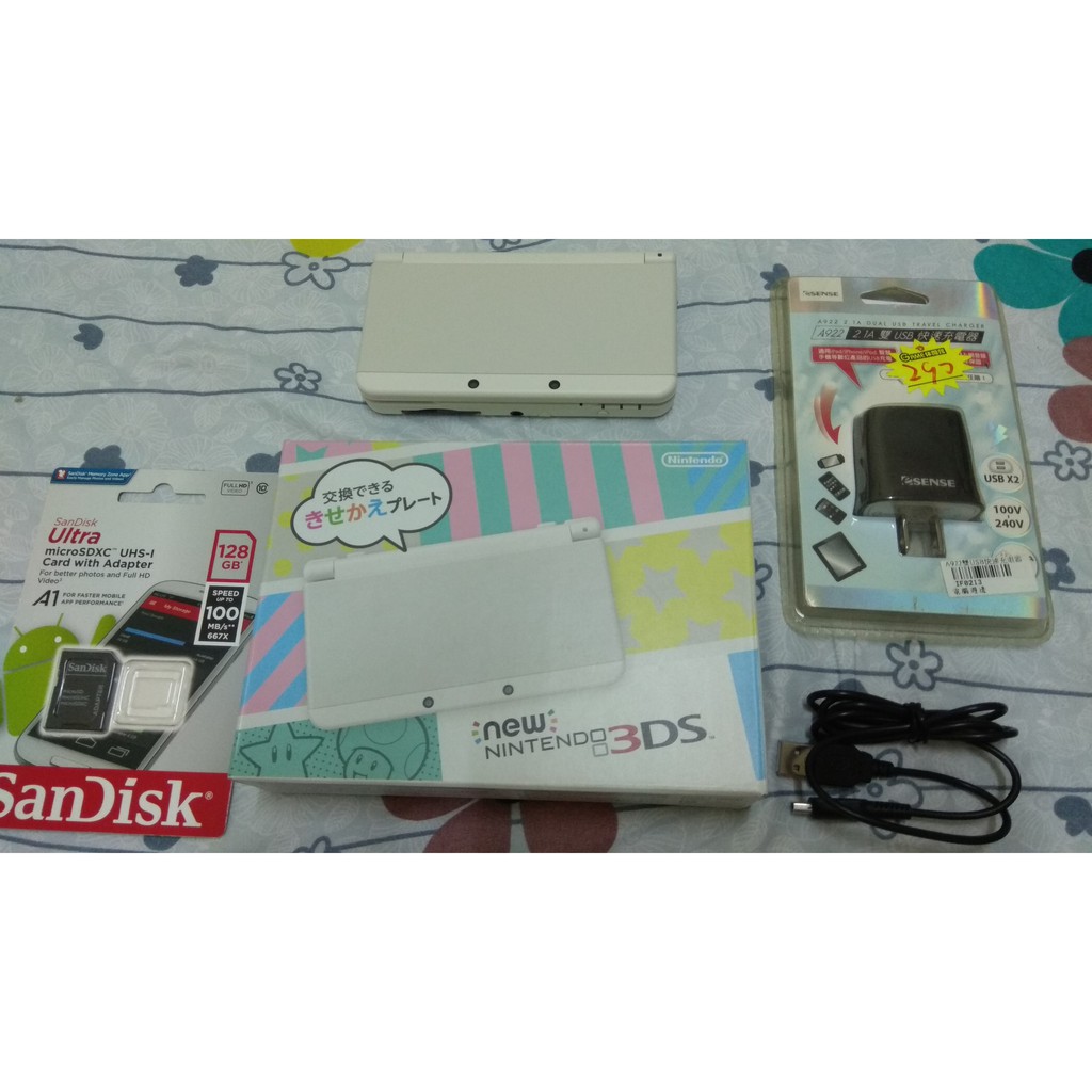 可高雄面交售絕版new 3ds 3ds 白色已b9改機破解可金手指wifi實況 128g記憶卡 蝦皮購物