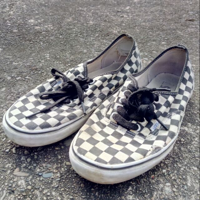 Vans 基本款 版鞋 黑白棋盤格子 休閒鞋 黑白 US9.5