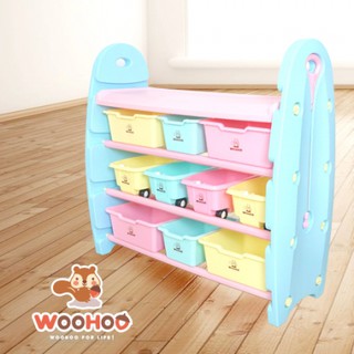 PGY免運 | WOOHOO兒童玩具收納櫃 四層 結合拉車功能 | 蒲公英婦嬰用品
