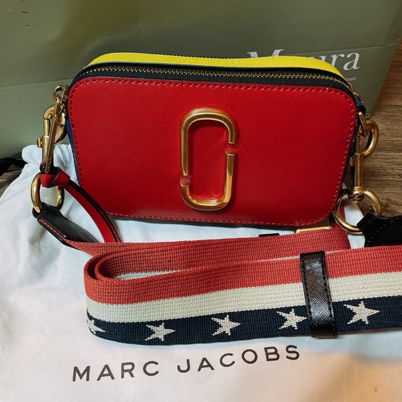 Marc Jacobs 相機包 拼色 紅黃藍 美國拼接配色