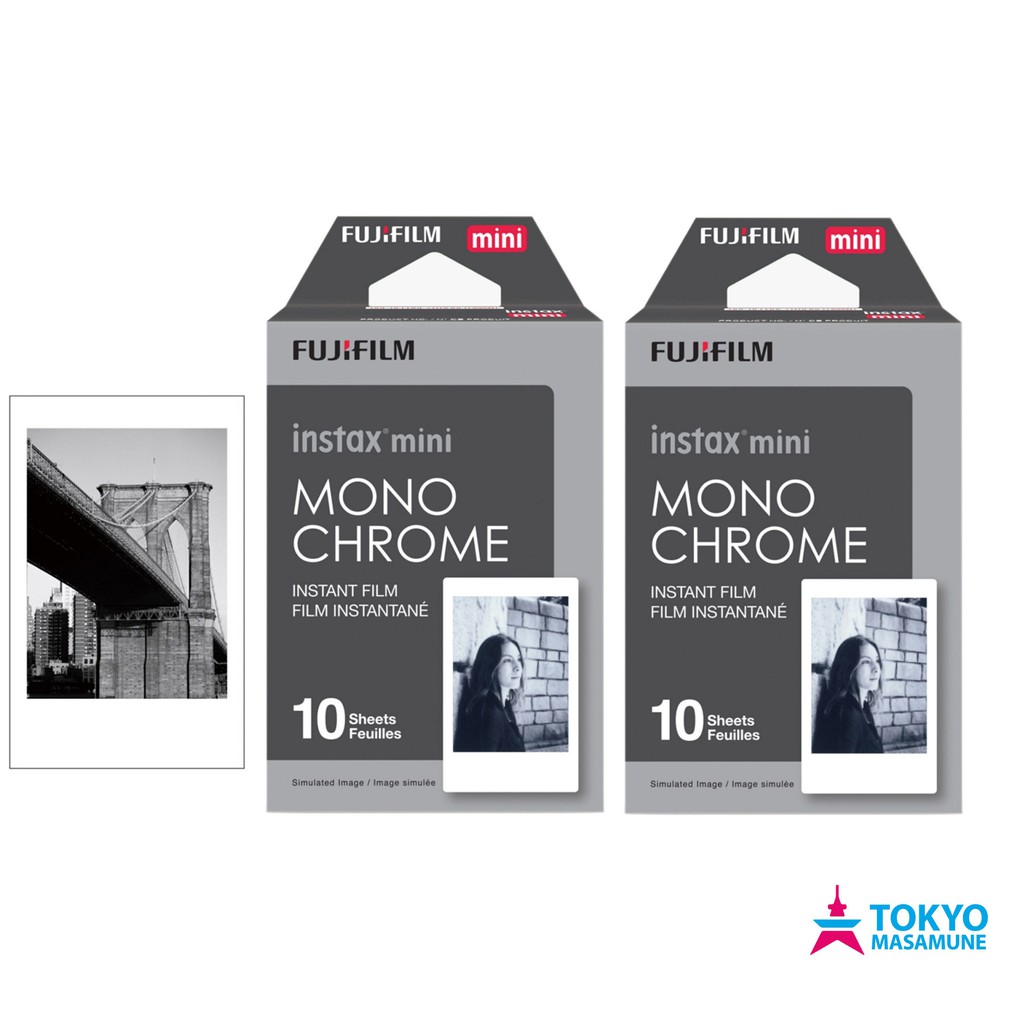 富士 拍立得 instax mini Monochrome 黑白 底片 mini系列 拍立得 均可適用購買2盒598