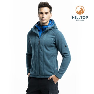 【Hilltop山頂鳥】男款 ZISOFIT保暖吸濕快乾連帽刷毛外套H22MX8-綠