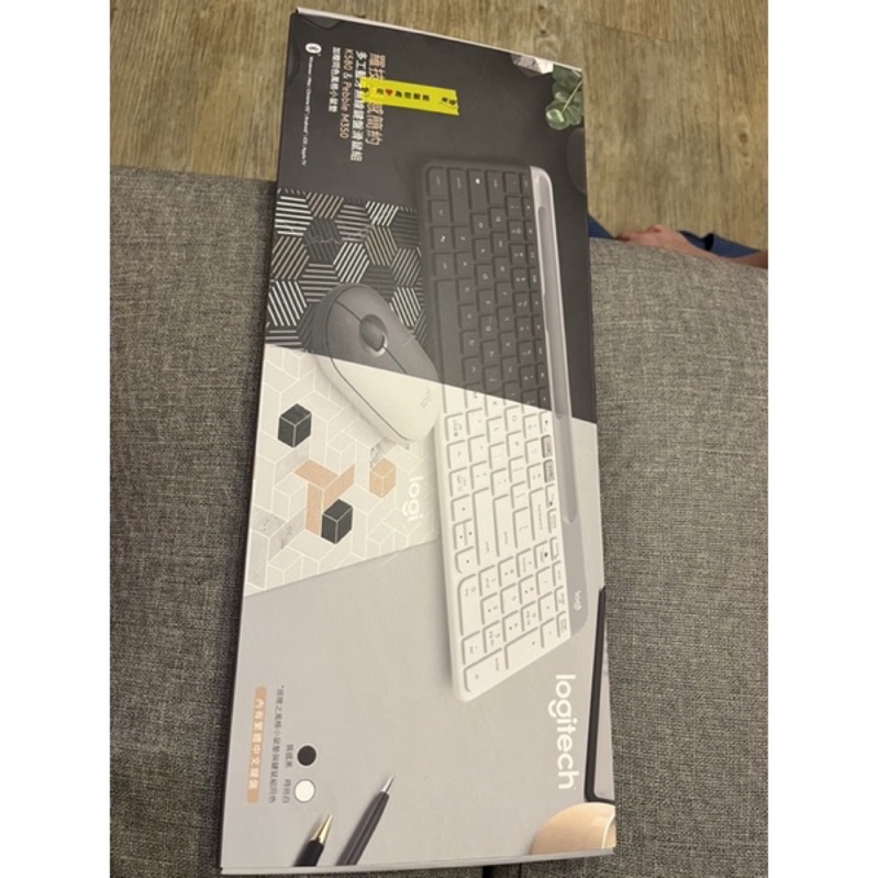 全新未拆-羅技無線鍵盤K580+M350滑鼠組(黑色）