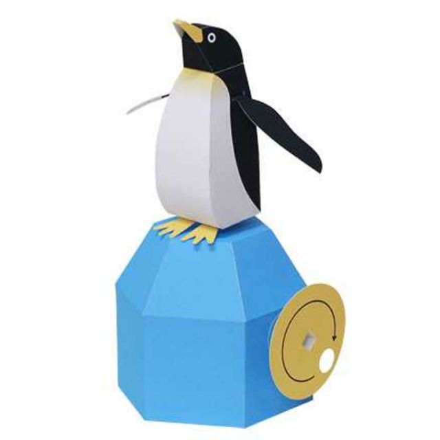 振翅的企鵝_可互動的紙玩偶_立體紙模型 巧手折一折 創意折紙 益智手作紙雕 立體摺紙 中村開己