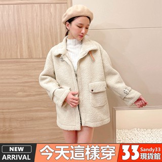 拉鍊羊羔毛短版外套【C-2019】秋冬新款韓妞必備QQ毛保暖外套 拉鍊外套 長袖外套 羊羔毛外套 女生外套 33現貨館