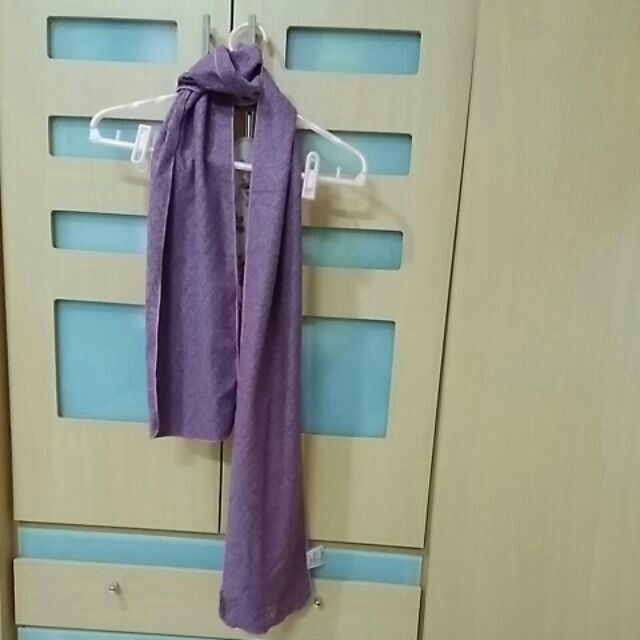歐都納  紫色保暖圍巾
