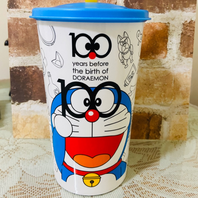 哆啦A夢 DORAEMON 100週年 紀念 環保水杯（附吸管）