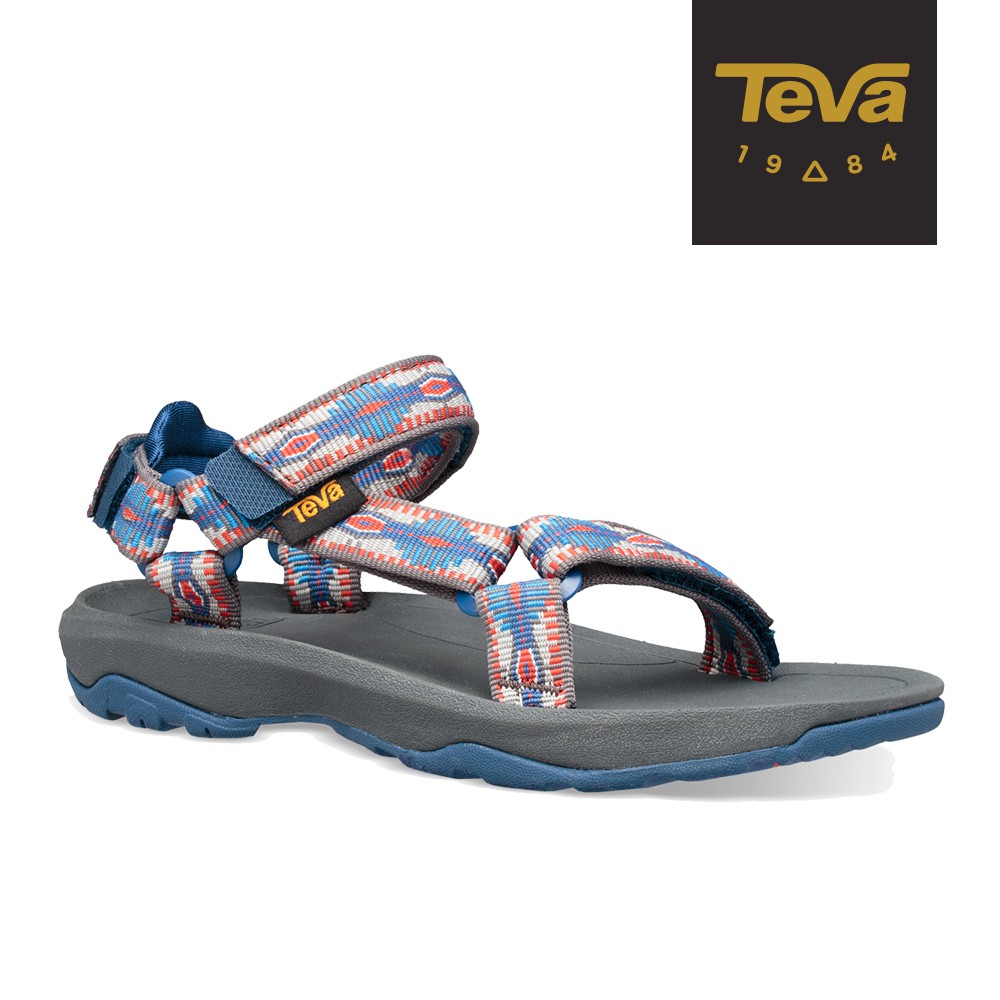 【TEVA】中/大童 Hurricane XLT2 機能運動涼鞋/雨鞋/水鞋/童鞋-峽谷圖騰藍 (原廠現貨)