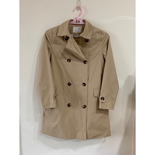 轉售-ZARA Girl140CM 秋冬經典雙排釦風衣外套(女童嬌小女孩可以穿)