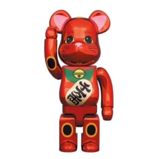 Be@rbrick 電鍍 紅 千万兩 招財貓 400%