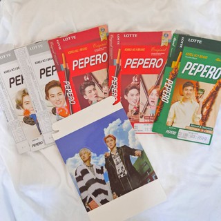 #送 EXO周邊 PEPERO EXO-SC立牌 徽章 摺疊海報 杯套
