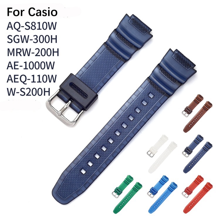 適用於 Casio 錶帶端口 18mm 電子手錶 Ae-1000W Aq-S810W Mrw-200H W-S200H