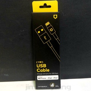 正版 Apple 犀牛盾蘋果原廠認證MFi 1米 充電 傳輸線 白色 Lightning to USB 1M 高雄