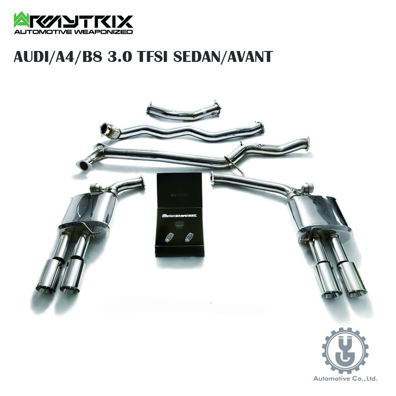 【YGAUTO】Armytrix AUDI/A4/B8 3.0 TFSI SEDAN/AVANT 排氣系統 正品空運