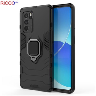 OPPO Reno6 Pro 5G車載指環鋼鐵俠手機殼 reno6 5G黑豹防摔保護套Reno6Pro Plus 5G