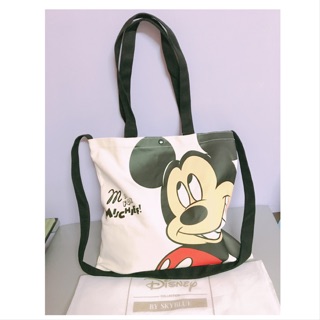 Disney Mickey Mouse 帆布包 肩背包 斜背包 購物包 絕版品