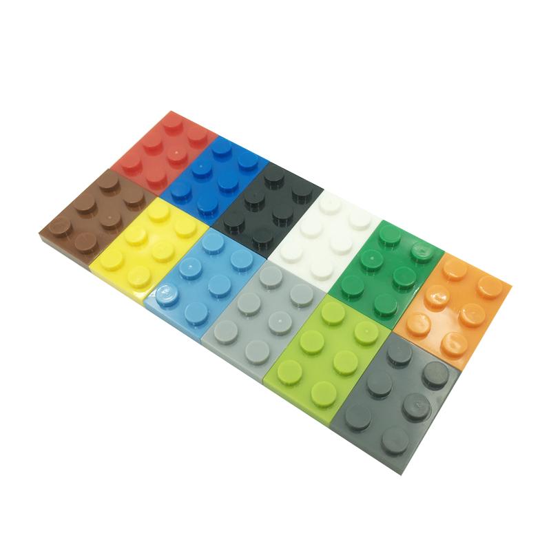 小顆粒DIY散件兼容3021 MOC零配件 積木矮片矮板2x3孔 10片 積木零組件 矮片