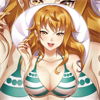 ZHAIMENGYU出品 立體胸部滑鼠墊 萊卡或牛奶絲材質與成人版 海賊王 娜美 同人 訂購